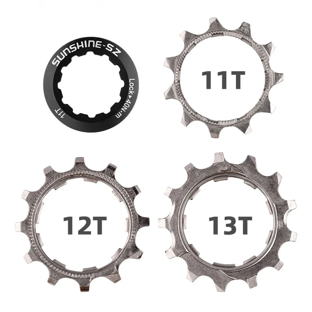 Mountain Bike Cassette Cog Compatible with 8/9/10/11 Speed Systems Enhancing Chain Retention and Reducing Friction