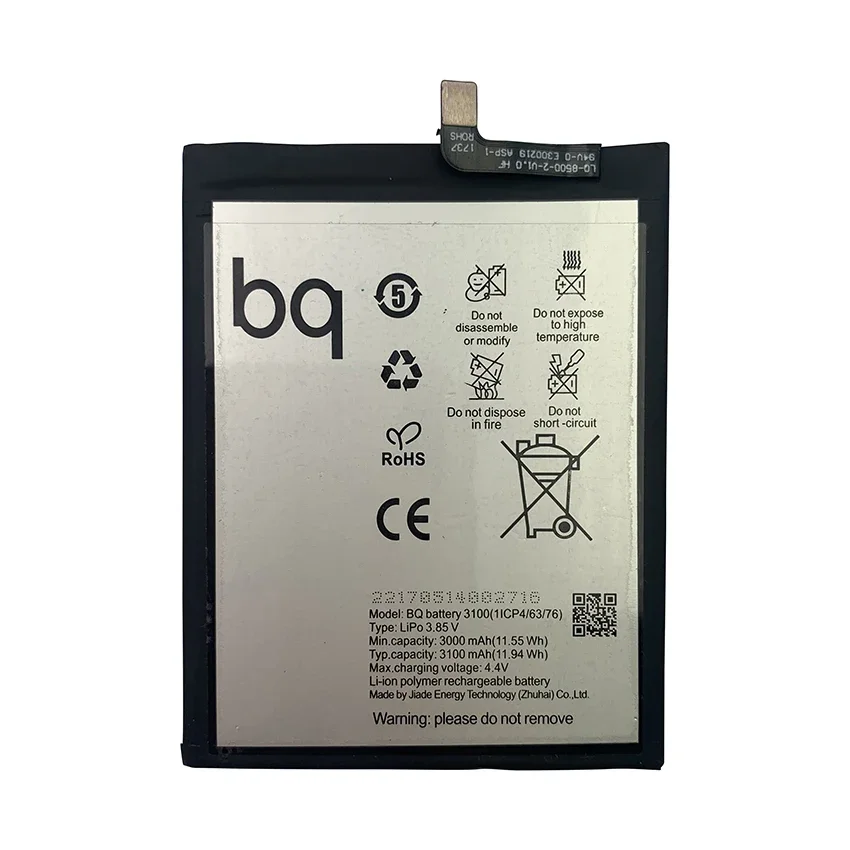 100% Original High Quality 3100mAh Phone Battery For BQ Aquaris X  Pro Replacement Batteries Bateria