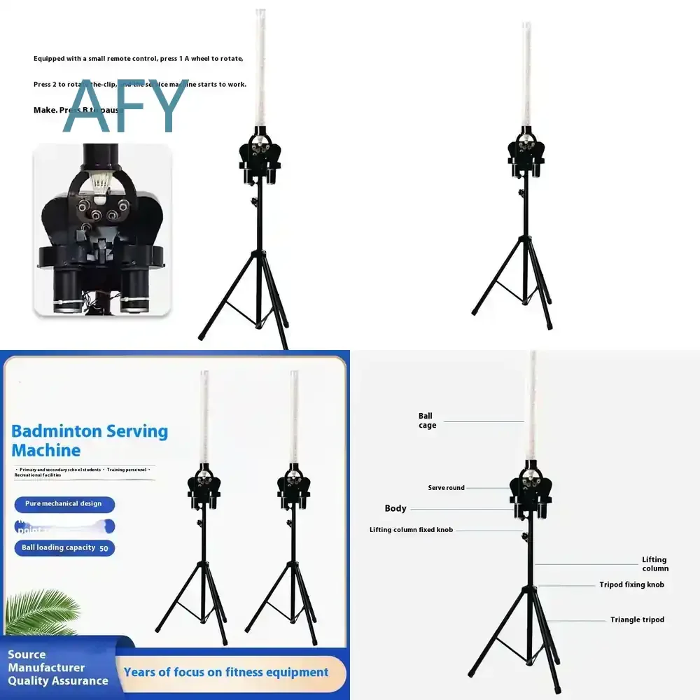 Single Personal Training Badminton Shuttlecock Serve Machine for Automatic Shooting Practice with 50 Balls Capacity for