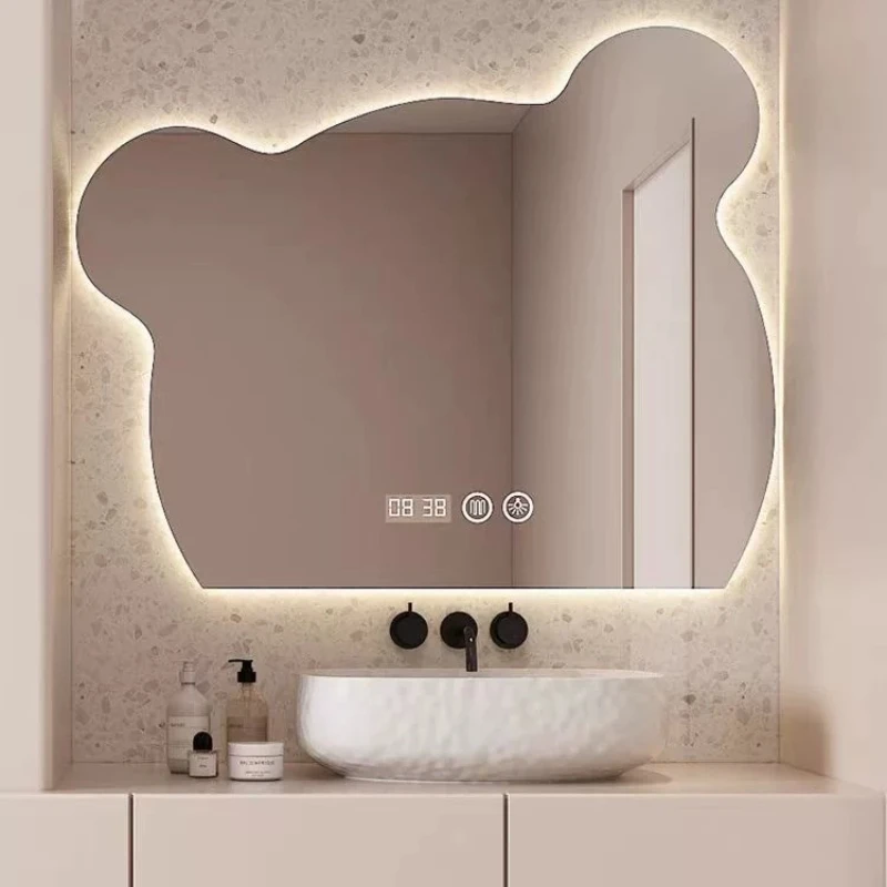 Apartment Bathroom Mirrors Vanity Juminocore Flower Art Mirrors Big Girls Espejos De Cuerpo Completo Home Decor Accessories