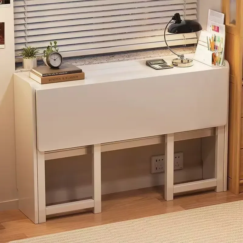 Modern Design Foldable Durable Wooden Computer Desk Set Space Saving for Bedroom Children's Study Bookcase and Chair
