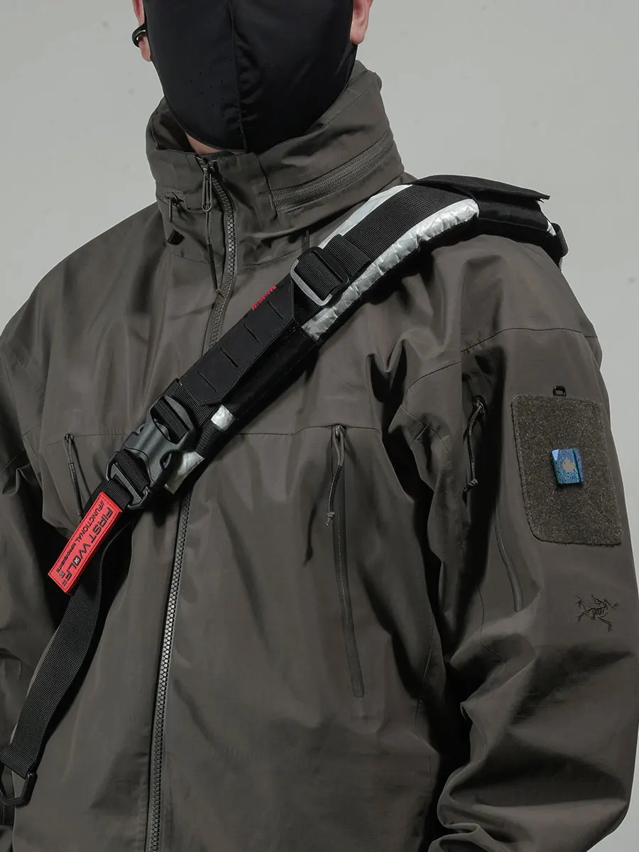 湾曲したショルダーパッドモールカッティングショルダーバッグストレス緩和人間工学に基づいたショルダーパッド機能的な戦術的なアクセサリー-pjc-09