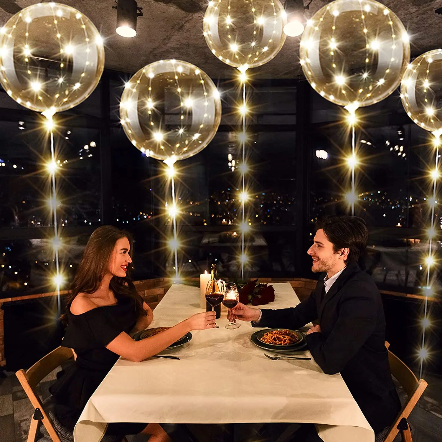 4PCS Led Balloon With Light Luminous Transparent Bobo Ballons Wedding Birthday Party Decoration LED Light Balloon