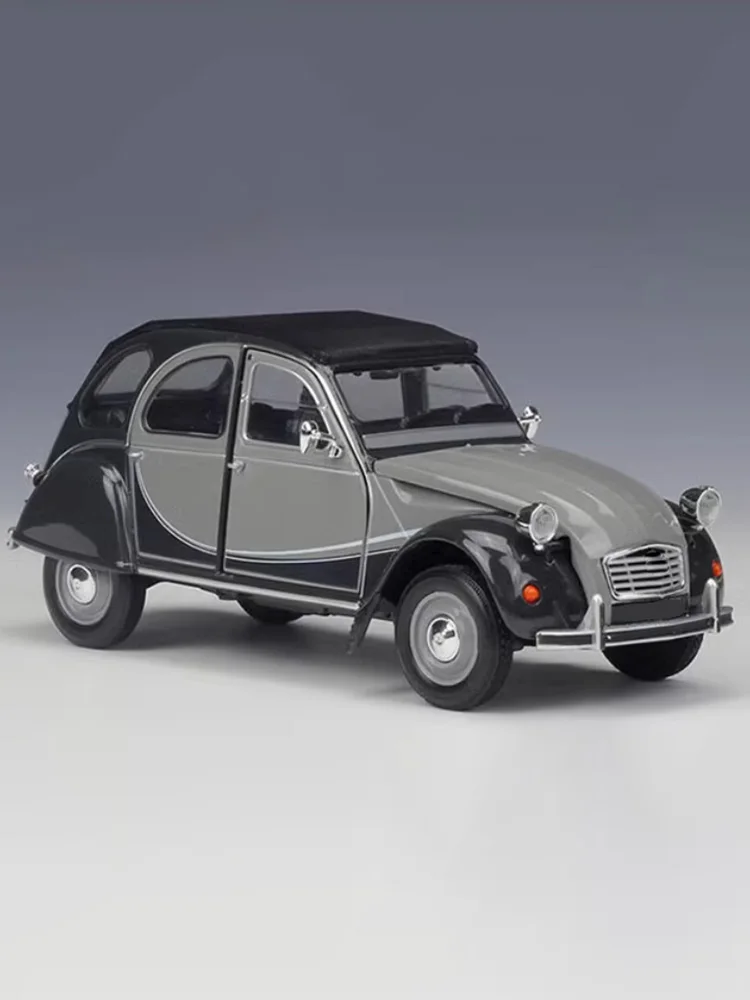 Diecast 1:24 Scale 2CV 6 Charleston Model Alloy Car Finished Product Simulation Series Toy Automobile Souvenirs Collection Gift