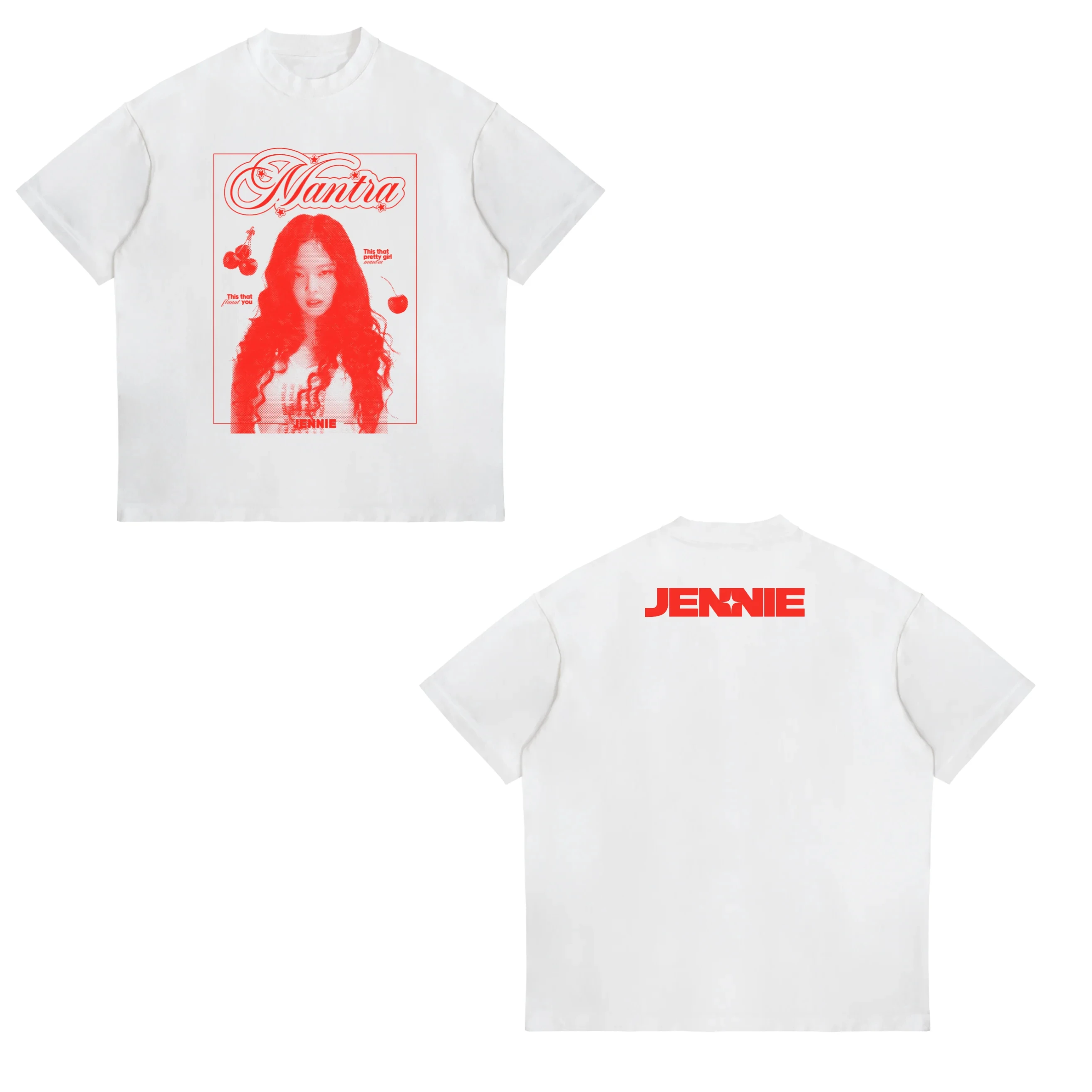 Hoge kwaliteit zoals JENNIE Ruby Album Single Tour 2026 bedrukte T-shirts met korte mouwen Unisex Fashion T-shirt Heren Dames Katoenen Tops