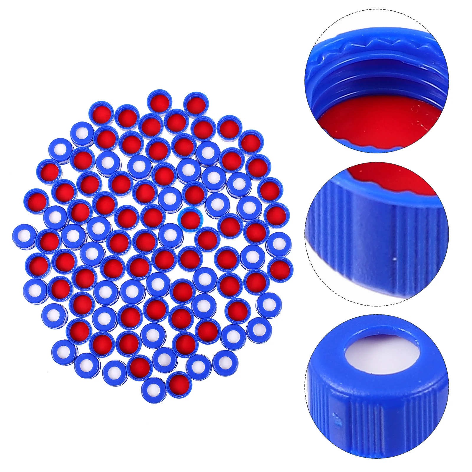 

100Pcs Durable Plastic Sample Bottle Lids Practical Storage Jar Covers Sealing Bottle Lids for Samples Jar Cover