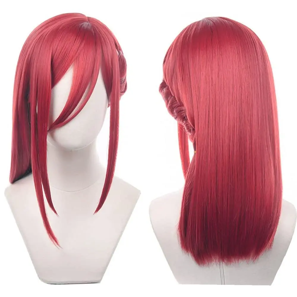تأثيري Chigiri Hyoma الباروكات للنساء تأثيري حلي شعر مستعار أحمر هالوين أنيمي الأزرق قفل بيروكات صناعية حفلة الشعر