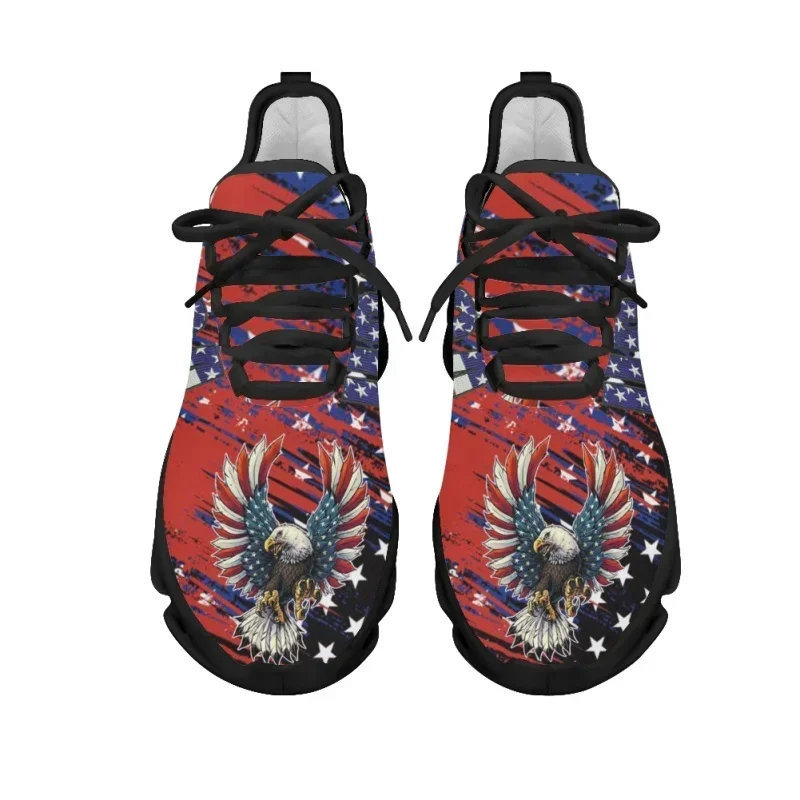 July 4th American Independence day Design Running Sneakers Unisex Comfort Mesh Shoes USA Eagle Print Cushion Walking Zapatillas