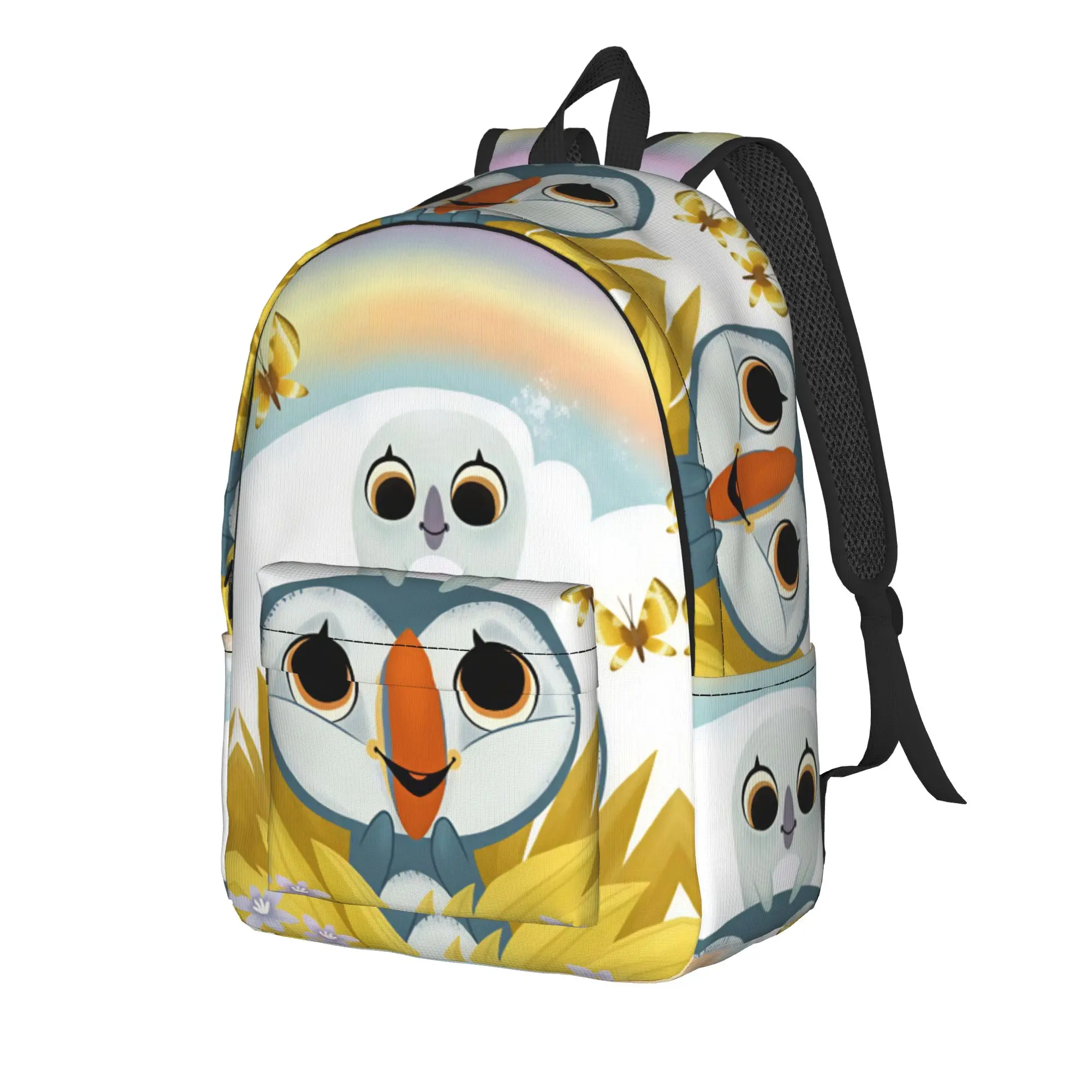 Puffin Rock And New Friends Backpack  Student Polyester Travel Backpacks Print Casual High School Bags Rucksack