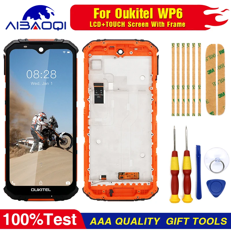 شاشة لمس LCD أصلية جديدة لهاتف Oukitel WP5 Oukitel WP5 Pro Oukitel WP6 قطع غيار مثالية أدوات مجانية