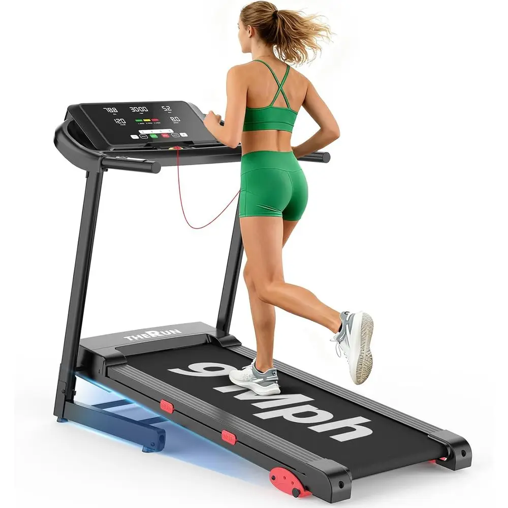 

Adjustable Incline 3.0 HP Treadmill with Heart Rate Monitor and Wider Belt
