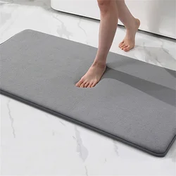 Tapis de bain en mousse à mémoire de forme, super absorbant, en polymère, antidérapant, pour toilettes, salon, chambre à coucher, douche, décor