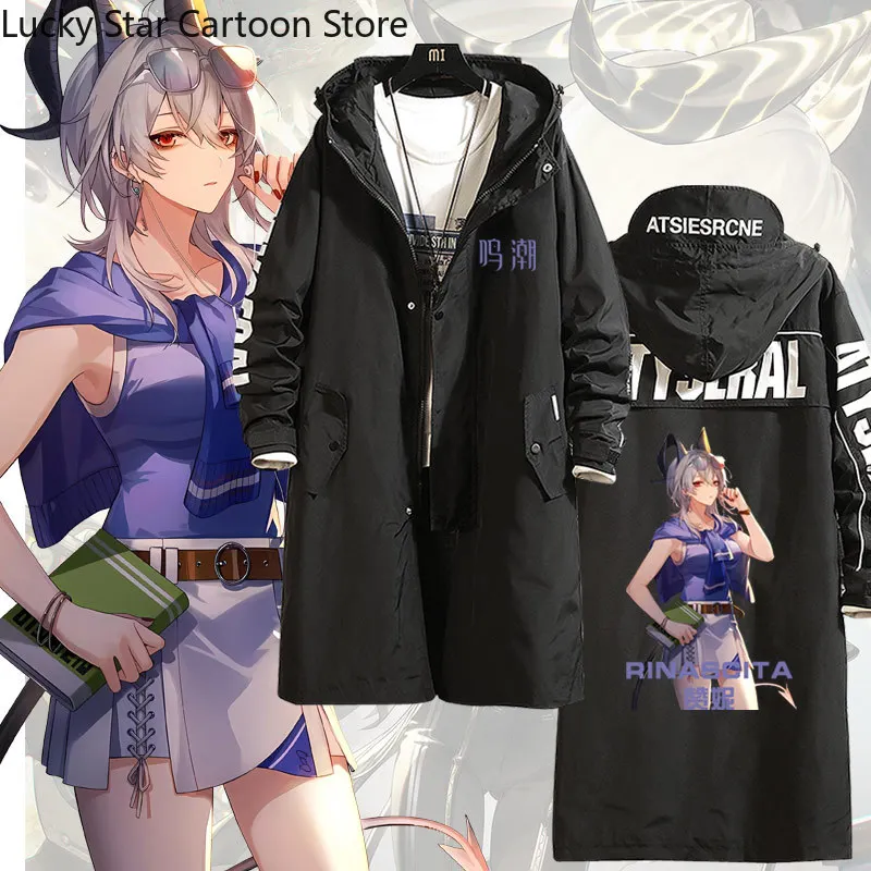 

Wuthering Waves Cartethyia Ciaccona Cosplay Long Trench Coat Jacket Fashion Casual Cool Windbreaker Long Coat Halloween Gift