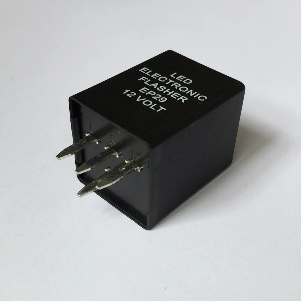 

4-Pin Electronic LED Flasher Relay 12V Car Turn Signal Decoder Fix Strobe Warning Dashboard Auto LED Flasher