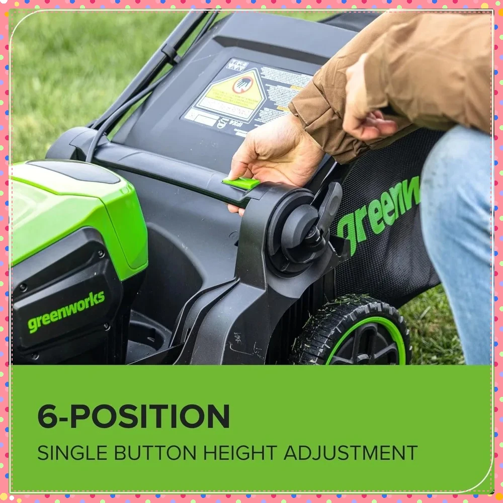 جزازة دفع قوية بدون فرش، وبطارية 4.0 أمبير وشاحن سريع. وظيفة 2 في 1 للتدليب والتعبئة المتفوقة.