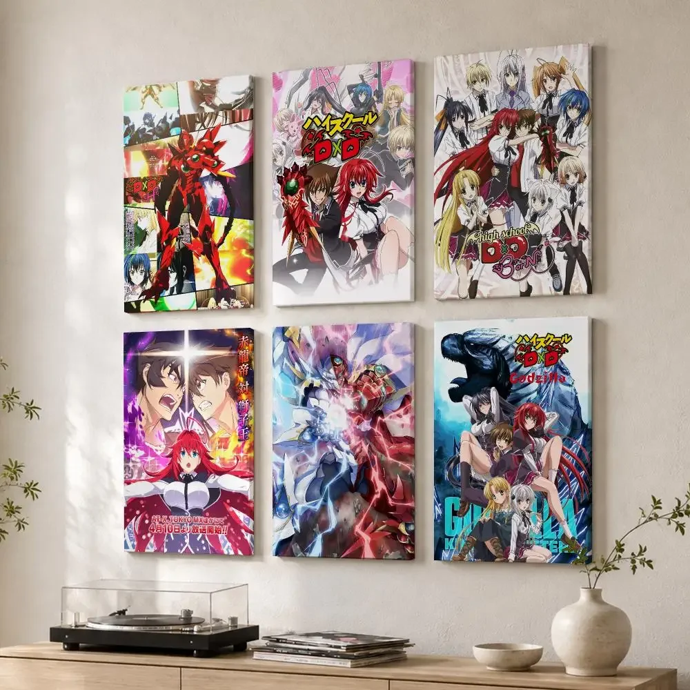 Japanese Anime High S-School DD Framed Wall Painting Wood Framed Wall Art Print Bedroom Living Room Hallway Office Home Decor