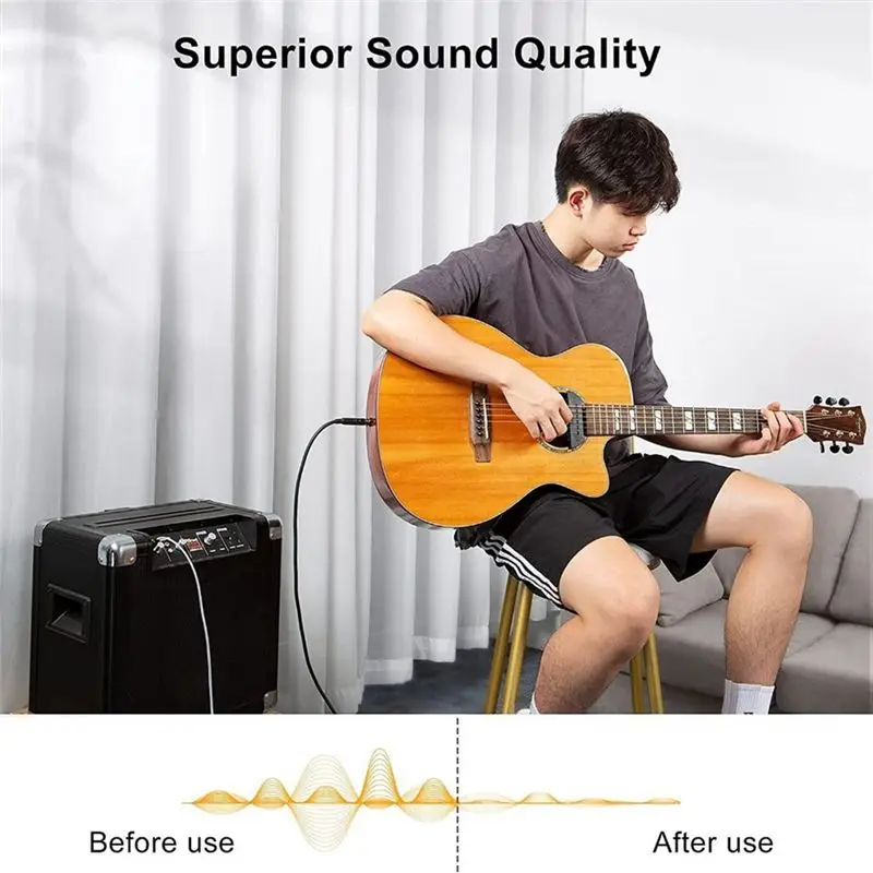 DT51 2Pack 6.35mm 1/4 Inch Male to XLR Male Audio Stereo Mic Cable Balanced 1 Meter for Speaker Mixer