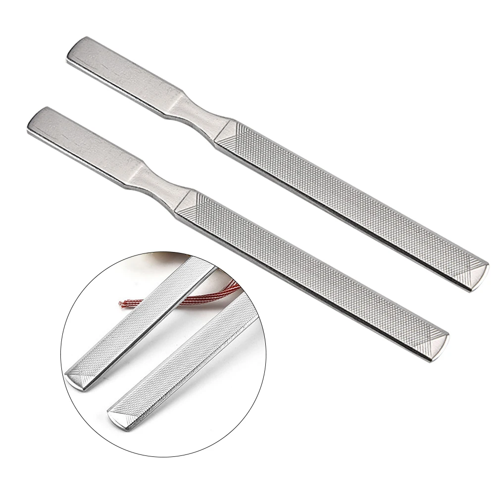 

2Pcs Nail File Buffer Double Side Manicure Tools Polishing Strip Silver Stainless Steel Portable Nail doing experience