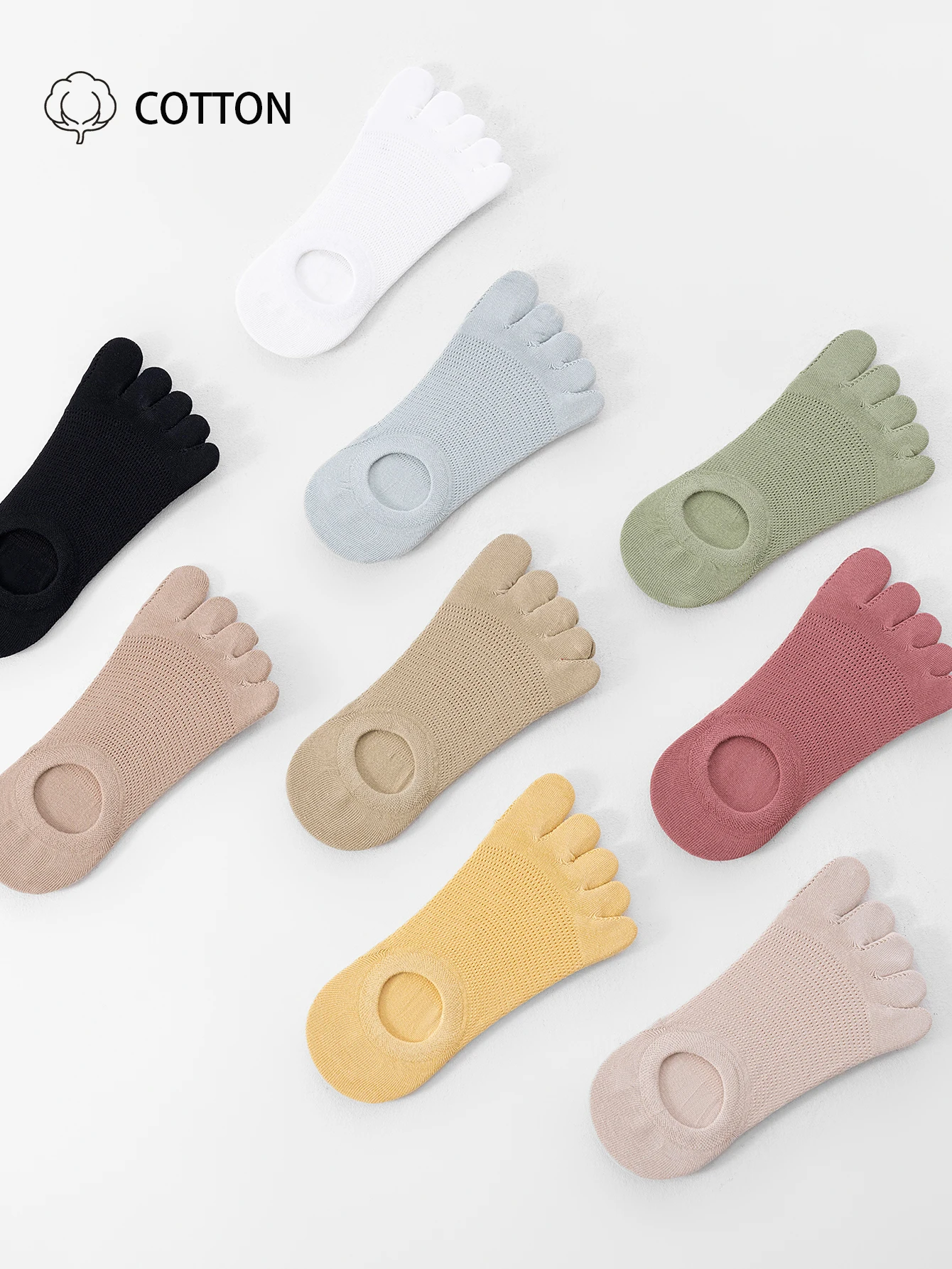 1/3/5 Pairs of Women's Solid C - đánh giá và giá Toe Sock Split