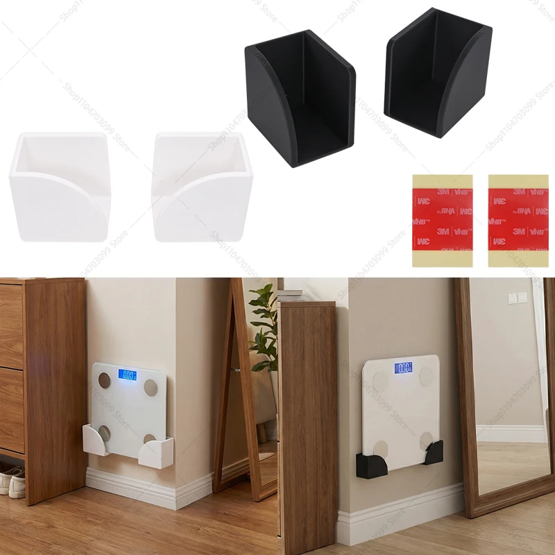 Soporte para báscula de pesaje, estante de almacenamiento para báscula montada en la pared, organizador para ahorrar espacio
