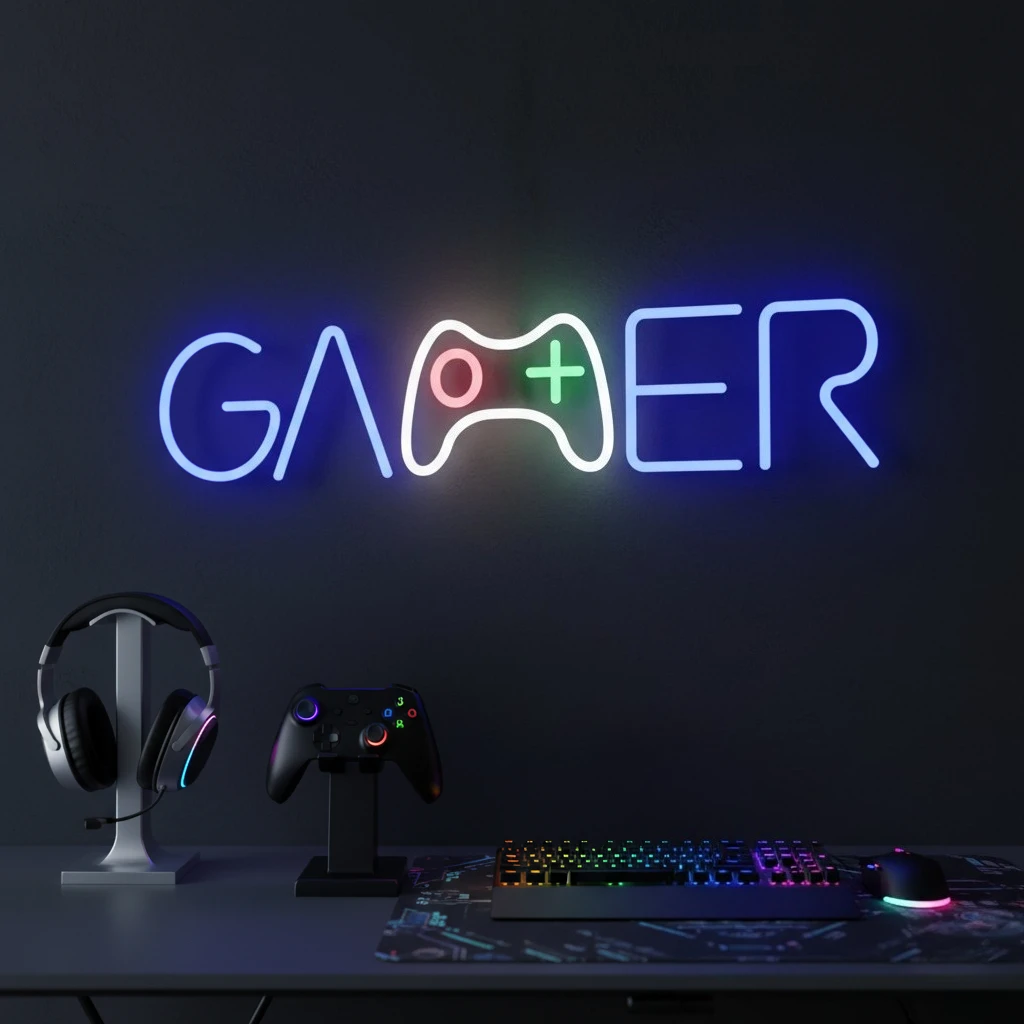 

Крутые светодиодные неоновые вывески для геймера с дизайном игровой консоли, светодиодный декор игровой комнаты, уникальные подарки для геймеров, настенный светильник для игрового набора