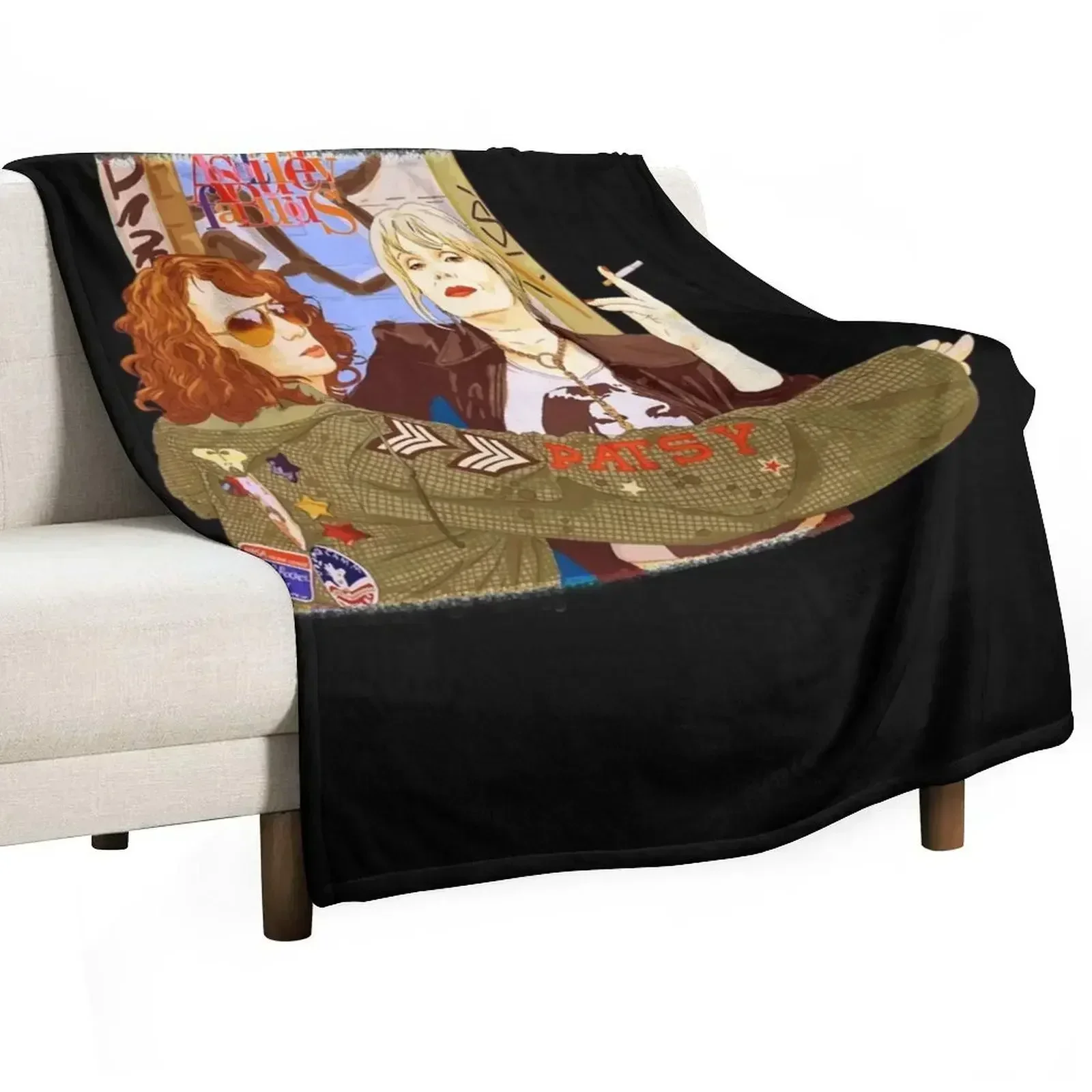 Funny Gift Absolutely Fabulous Edina And Patsy Throw Blanket Large Weighted Thermals For Travel Heavy Custom Blankets