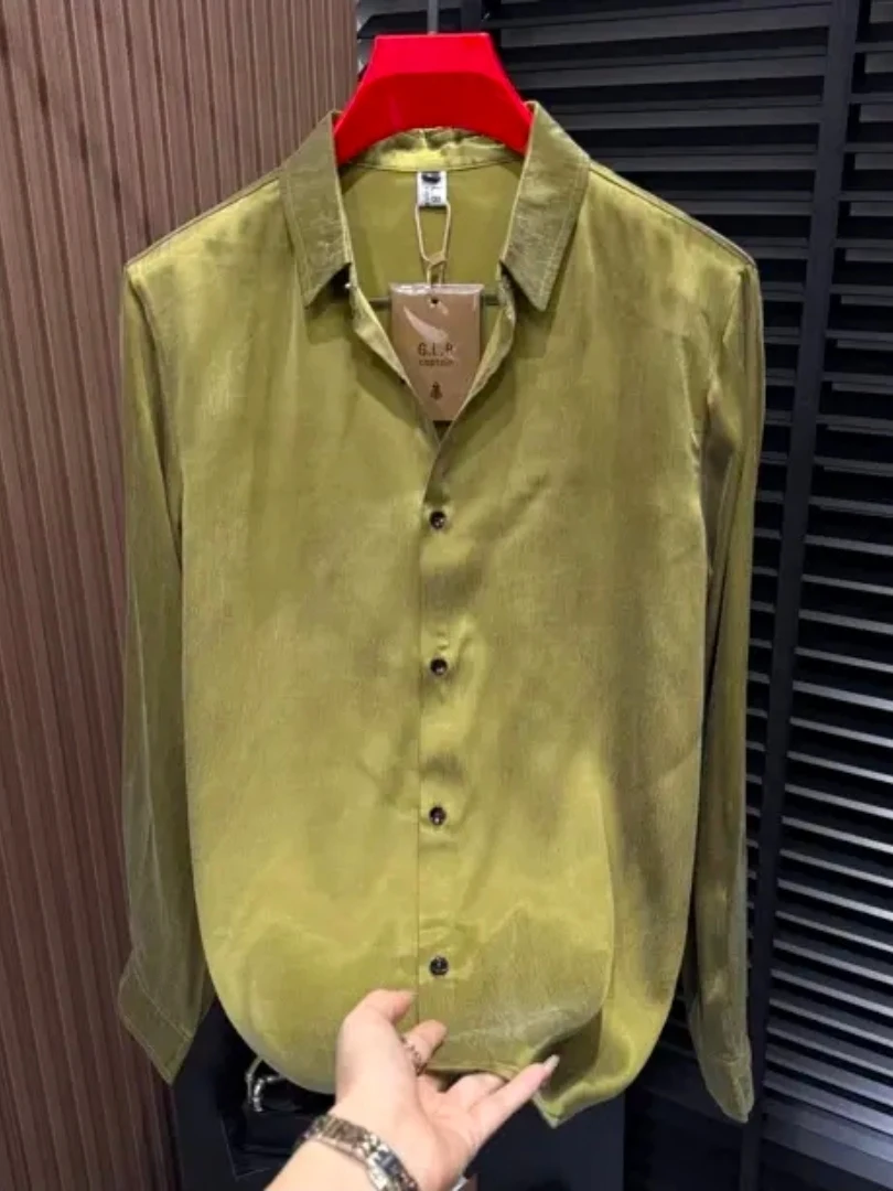 

High Quality Men's Long Sleeve Shirt Spring Autumn New Style Casual Fashionable Premium Quality Trendy Elegant Exquisite