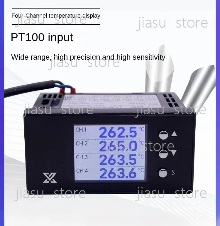 Multi-channel temperature display four-channel digital 4-loop patrol instrument PT100 thermal resistance input
