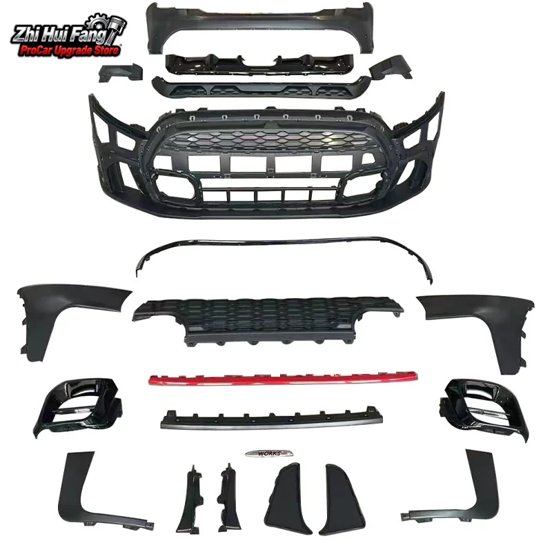 

Подходит для BMW MINI F55 F56 F57 JCW Style, передний и задний бампер в сборе, полный комплект кузова