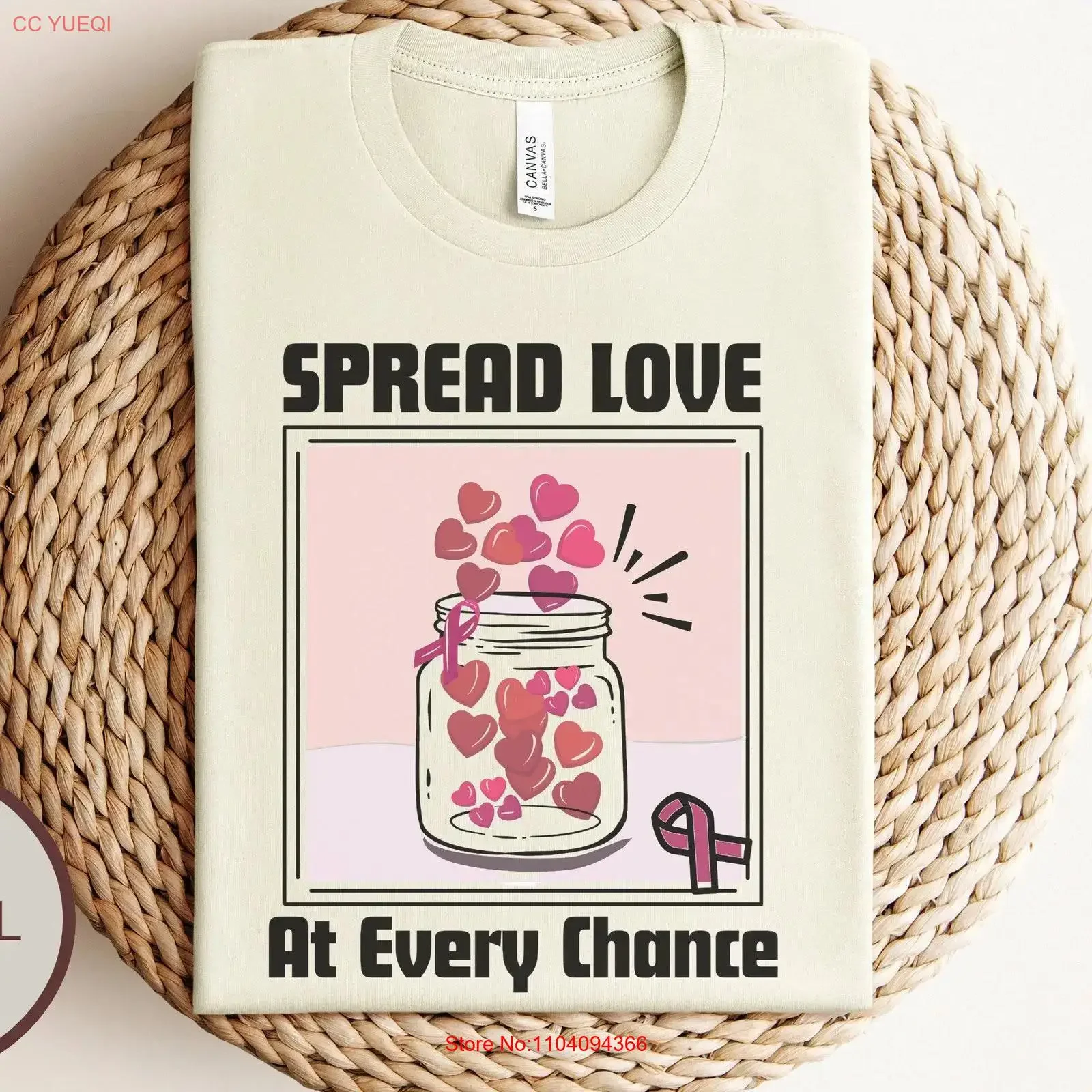 تي شيرت للتوعية بسرطان الثدي لعيد الحب انتشار الحب الكيميائي عيد الحب الأورام ممرضة الأطفال خمر غسلها عادية #1