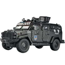 XL Large Alloy Armored Police Car Toy Special Police off-Road Vehicle Model Police Car