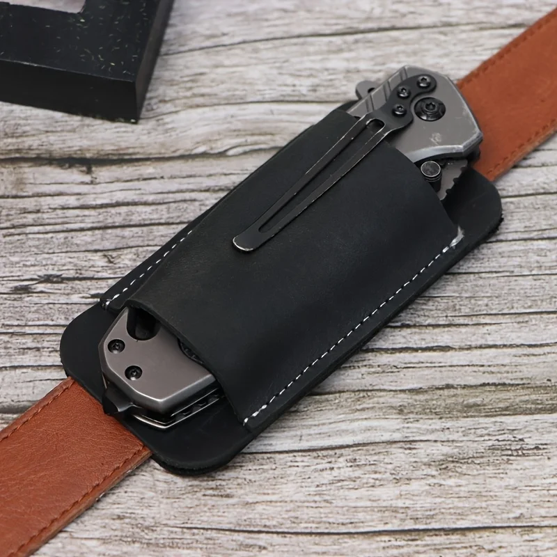 

Leather EDC Belt Sheath | Folding Knife Anti-lost Fanny Pack | Portable Knife Storage Cover