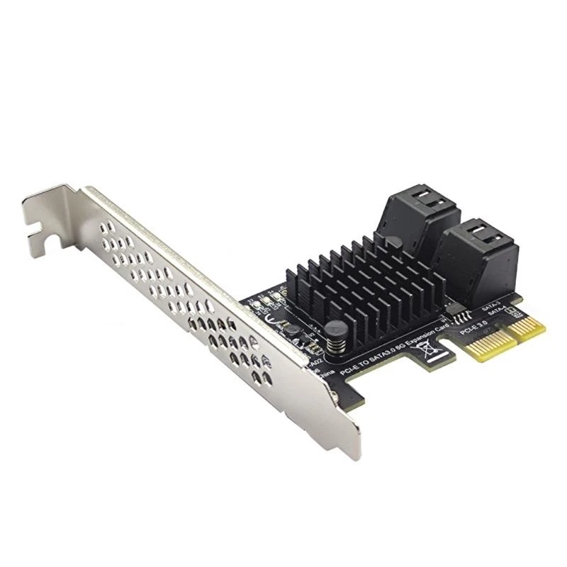 U55C SATA3.0 Adapter PCIE 1X To 4 Ports SATA3.0 Expansion Card Expansion Card
