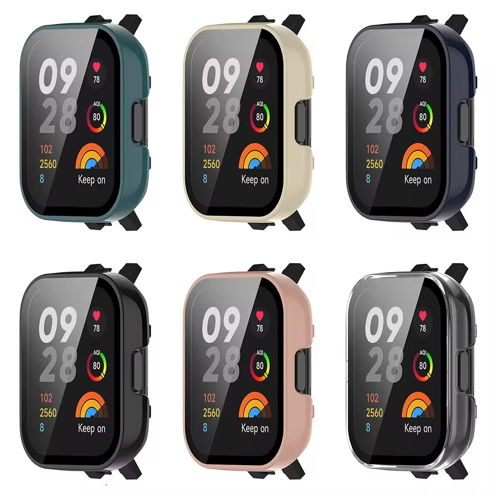 Tempered Glass+Protective Cover Case for Redmi Watch 3 Bumper Frame Protector for Xiaomi Redmi Smart Watch 3 Cases Accessories