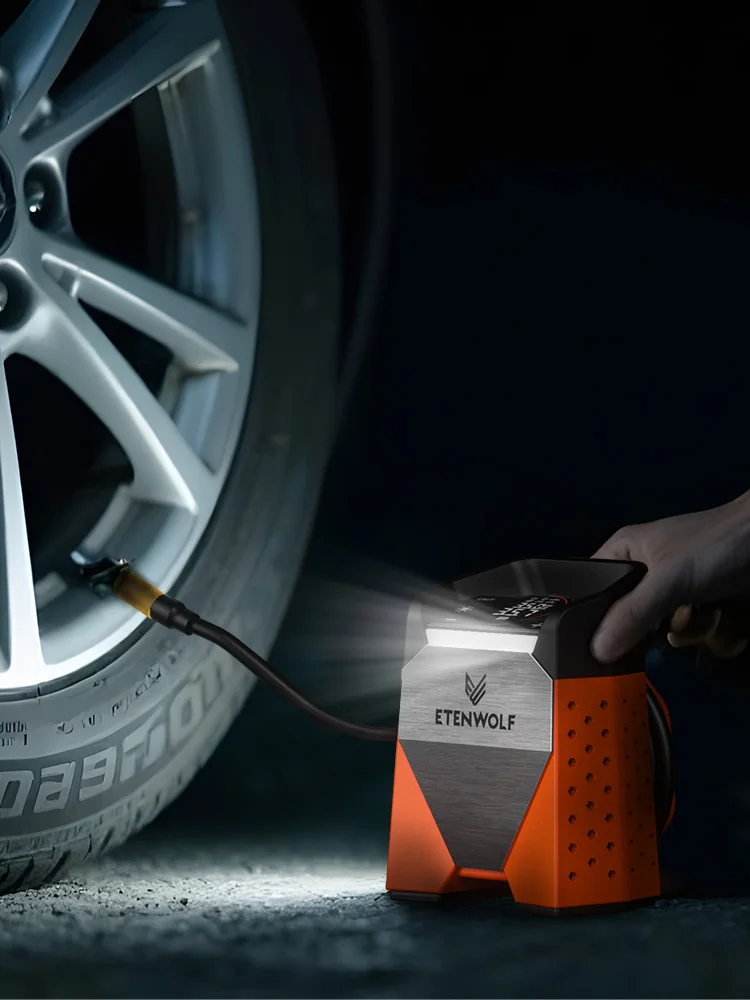 AliExpress ETENWOLF ZEPHYR S3C Portable Air Compressor 100% Duty Cycle Car Tire Inflator 7800mAh for Cars, Motorcycles, Bicycles Balls