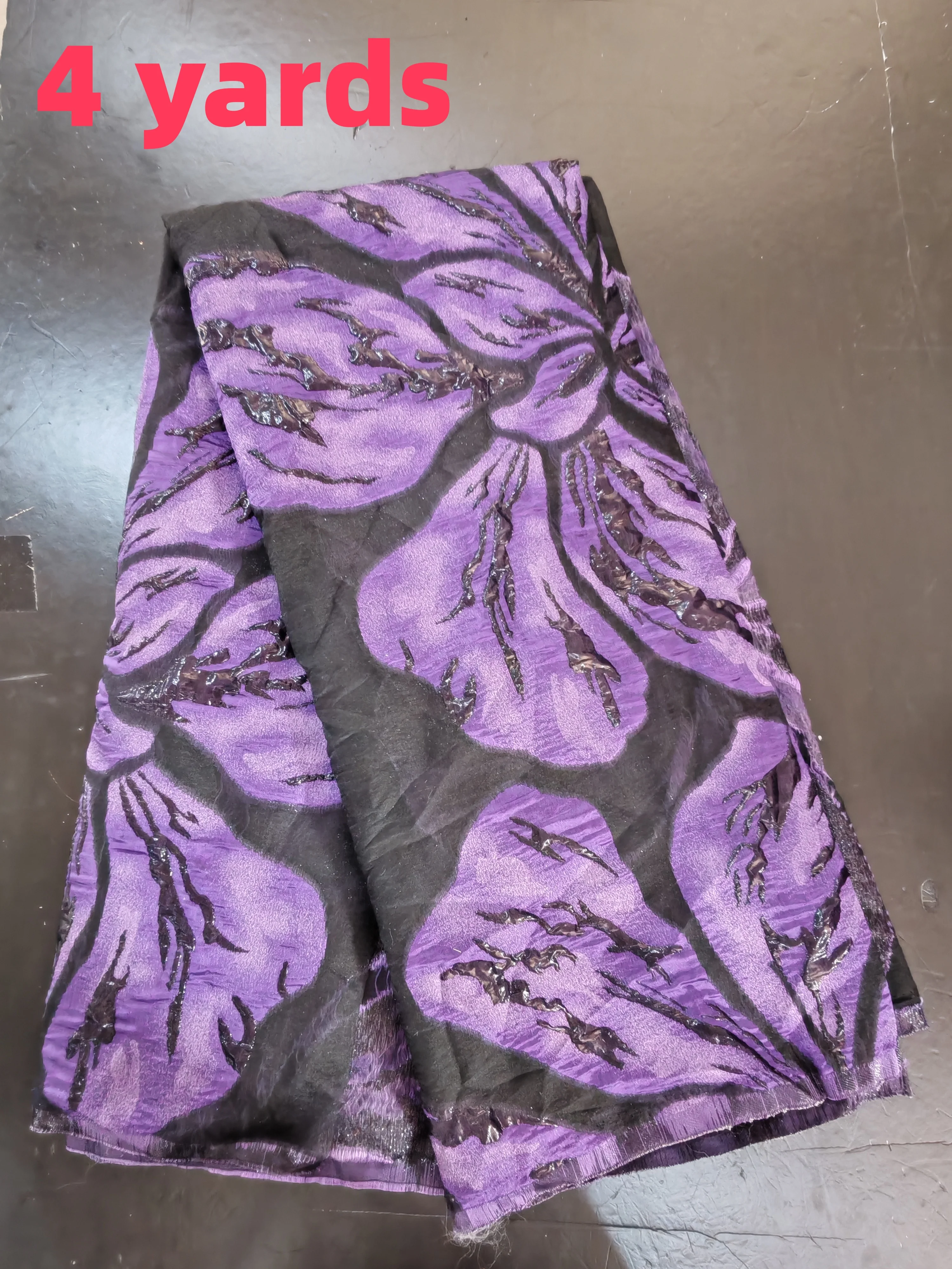 

African Brocade Lace Fabric Gold French Nigerian Embossed Organza Jacquard Fabric for Sewing Clothes Women Dresses 4 yards