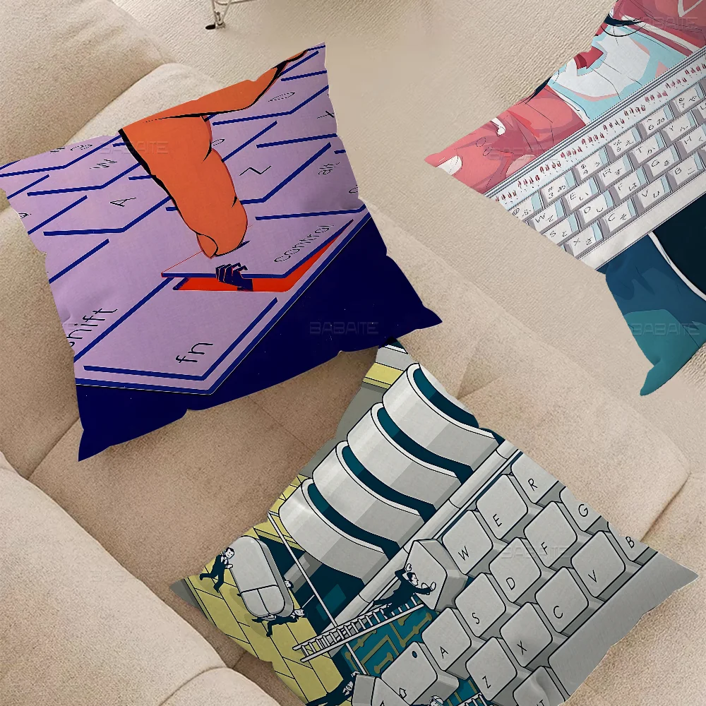 

Cartoon Keyboard Home Pillow Anime Pillow Sofa Bed Head Pillow Cover Cushion Cover 45x45 Cm Fashion