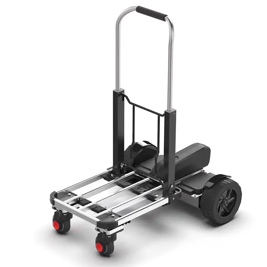 130kg Lithium Battery Type Electric Hand Trolley for Logistics Warehousing Material Handling Foldable Hand Trolley view 3