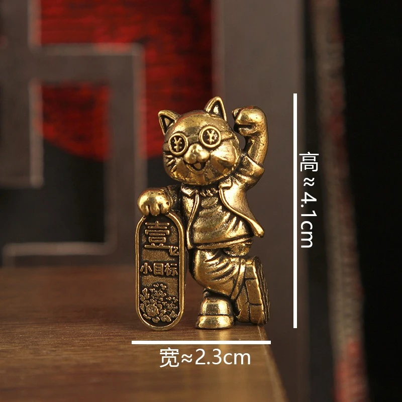 Fancy Cat Figurine Home Decor One Billion Cartoony Wealth Attracting Cat Desktop Decorative Ornament