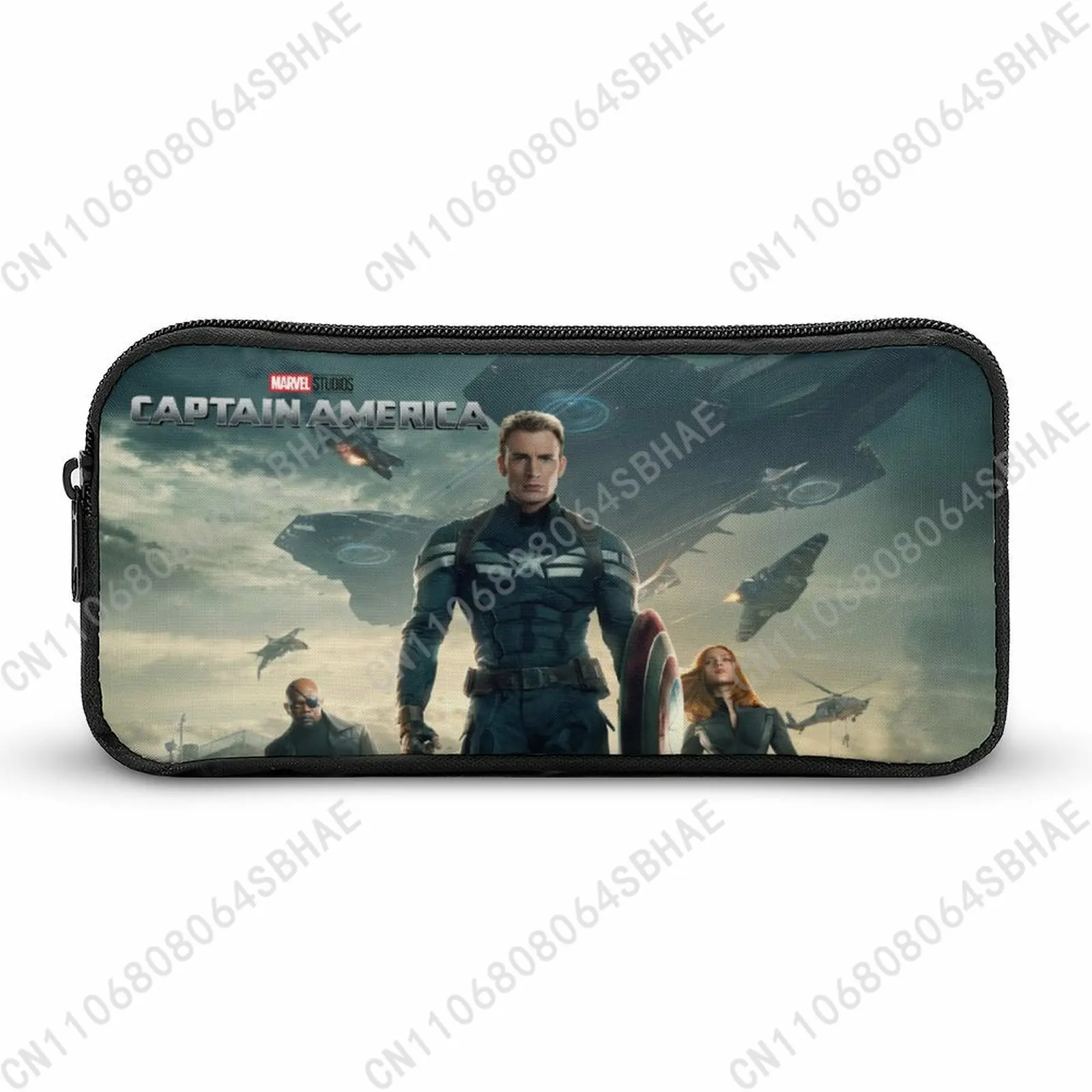 

Marvel Captain America Pencil Case Teens Custom Pattern Simple Pen Bag School Stationery Pouch Personalized Zipper Bag Cosplay