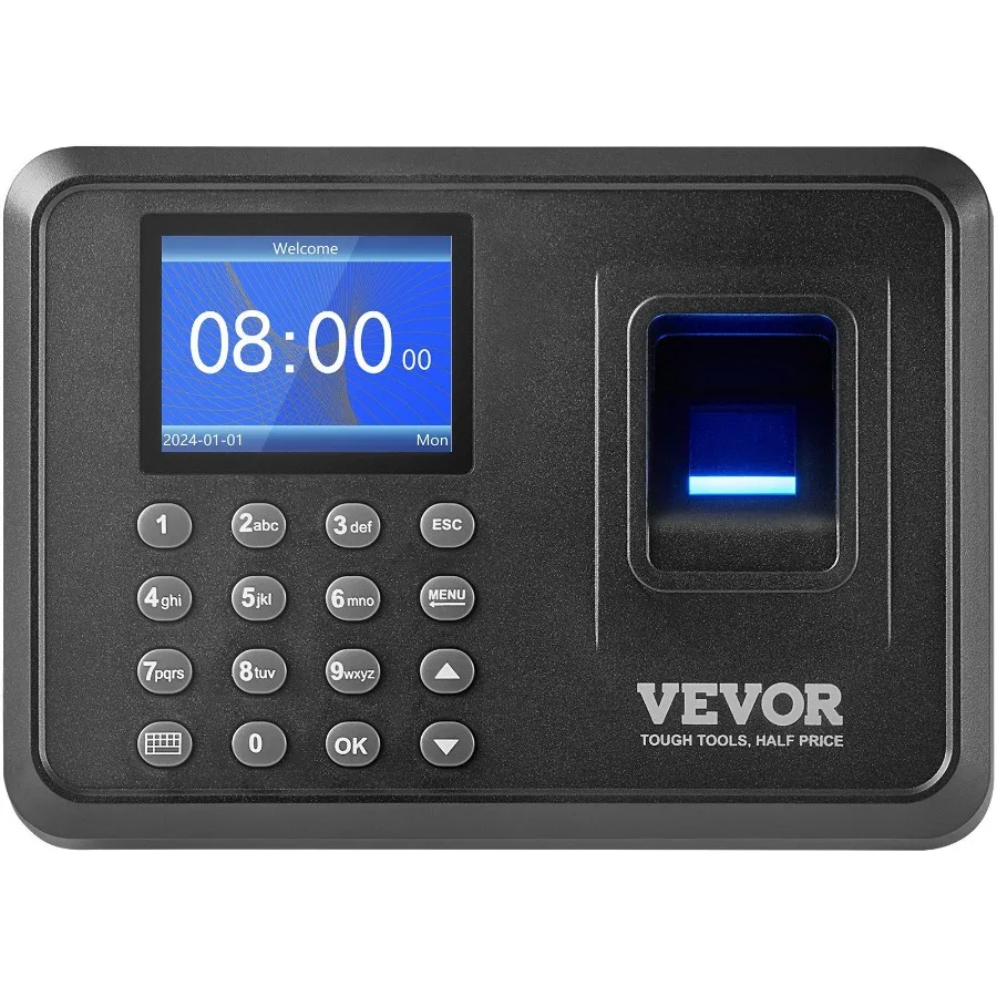 

Time Clock Fingerprint Time Clocks for Employees Small Business Biometric Time Clock with USB Drive Automatic Punch in Out No