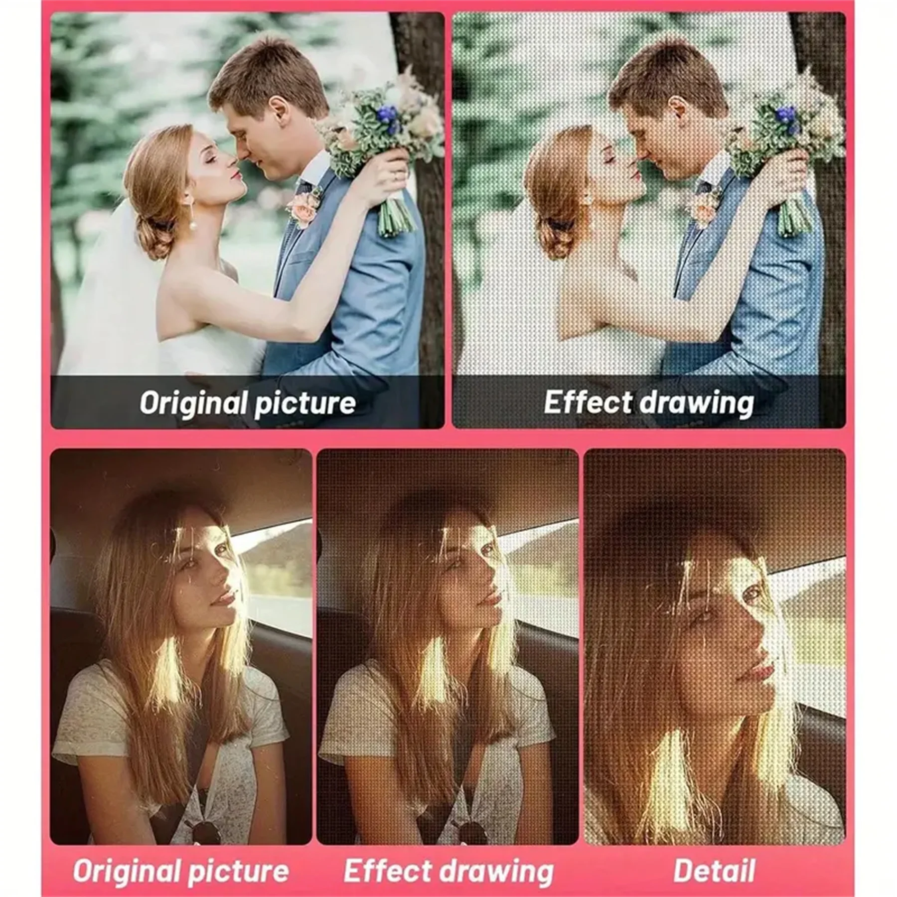 Custom Diamond Painting Service Upload Your Photo And We'll Create a Diamond Painting for You