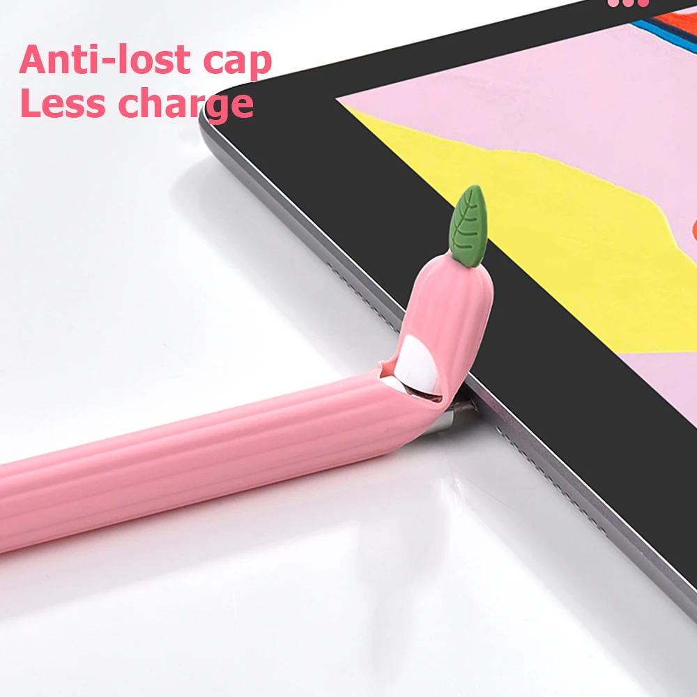 Cute fruit Silicone Pencil Case For Apple iPad Pencil 1st 2nd generation Protective Cover Tablet Touch Pen Suits for iPencil 1 2