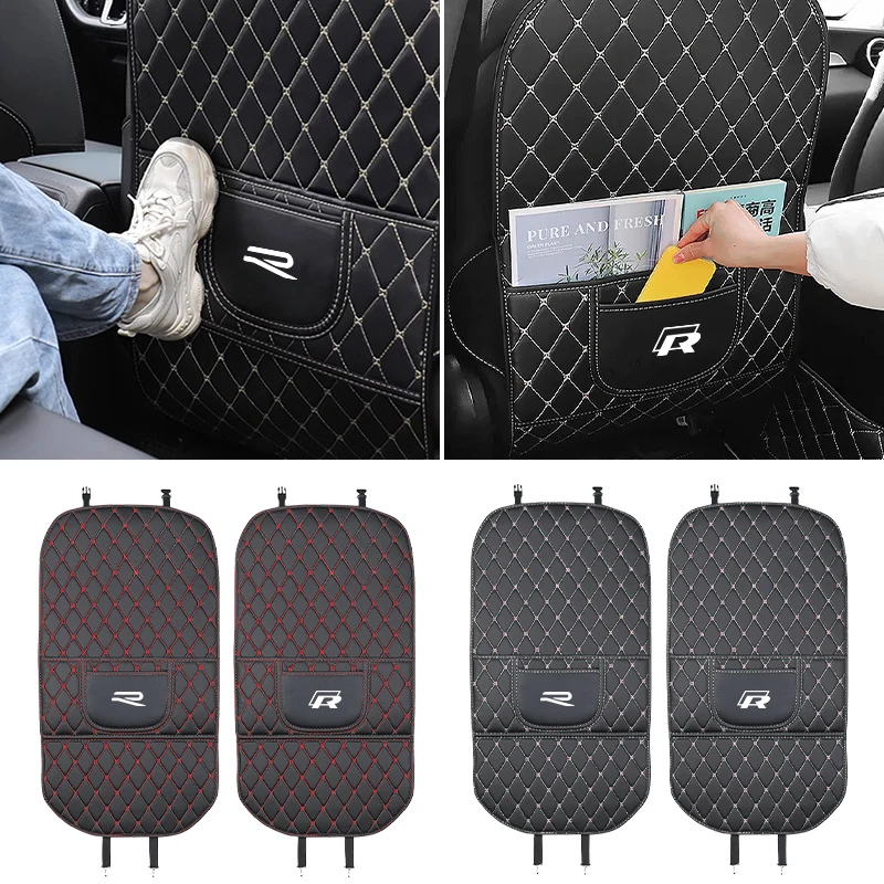 

PU Leather Cover Auto Seat Cover Anti Kick Mat Pad Seat Cover For Volkswagen Tiguan Bora POLO PASSAT CC Touran GOLF Jetta Arteon