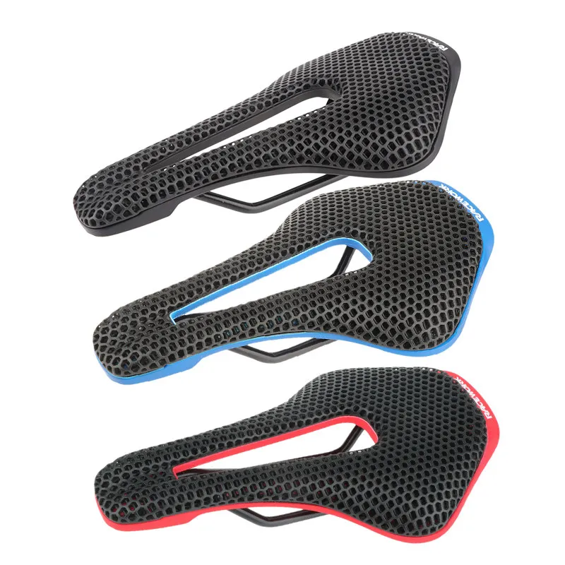 Mountain Bicycle Saddle Back Seat Cr-Mo Rail 255x150mm Honeycomb 3D Printing TPU Road MTB Bike Cushion Cycling Accessories