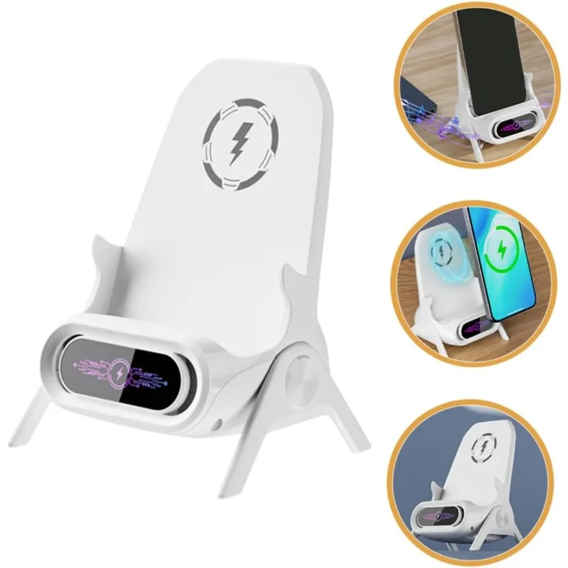 

1 PCS Magnetic Cordless Charging Stool Design for Phones and Tablets Fast Charging Sleek Minimalist Look for Home Office Use