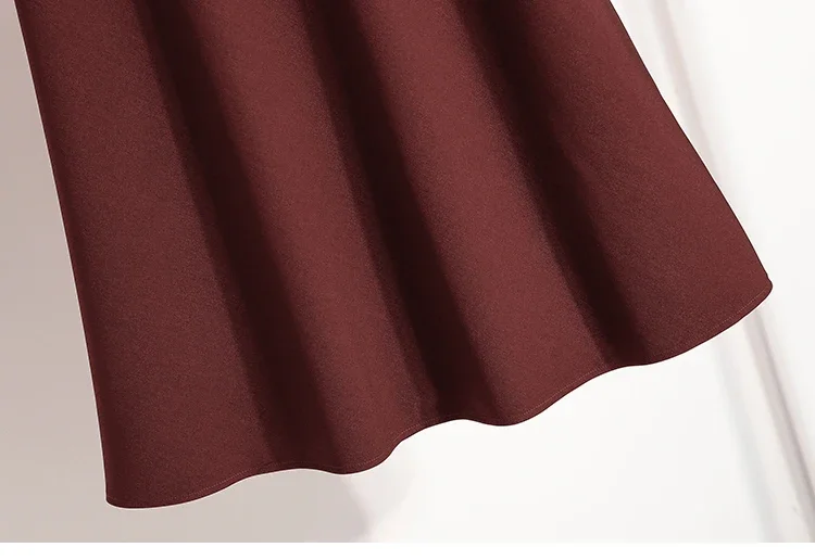 Koreanischer Stil Einfarbiger Hochtaillierter Elastischer Rock für Damen A-Linie 2026 Frühling Herbst Neu Elegant Vielseitig Alltagsrock – Detail 37