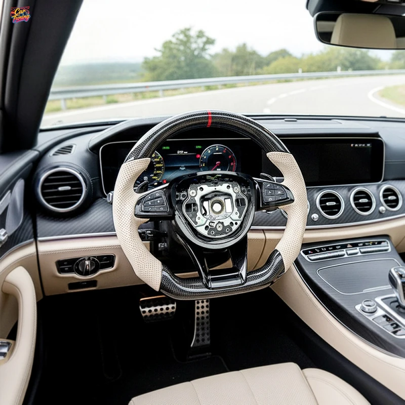 for Mercedes-Benz 205AMG A/C/E/G GT 63/CLS/CLA/E200/AMG A45/GT Carbon Fiber Steering Wheel -Custom Classic Factory Direct