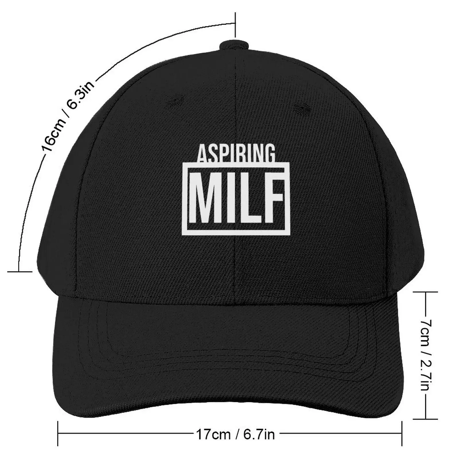 Aspiring Milf T-Shirt Baseball Cap Ball Cap sun hat Hat Baseball Cap New In The Hat Luxury Woman Men's