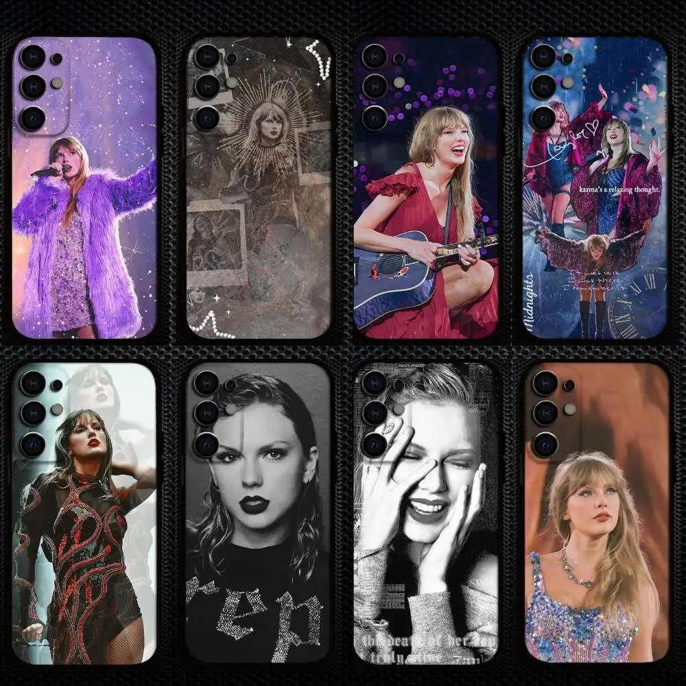 T-taylors-S-swifts Singer Phone Case For Samsung S25,S24,S23,S22,S21,S20,Plus,Fe,Lite,Others Soft Black Cover